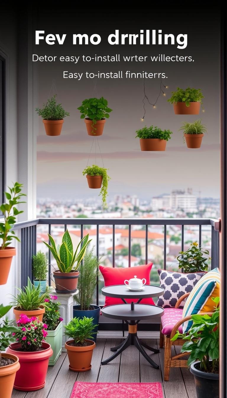 best balcony decor without drilling