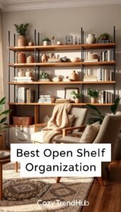 best open shelf organization