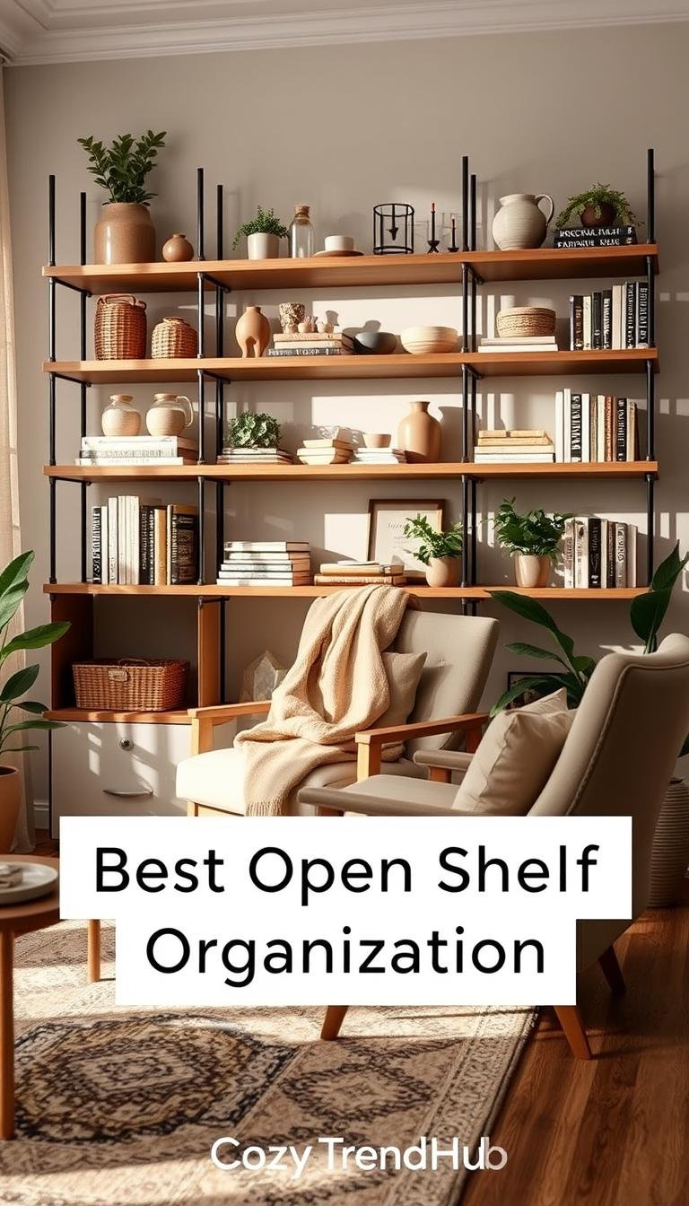 best open shelf organization