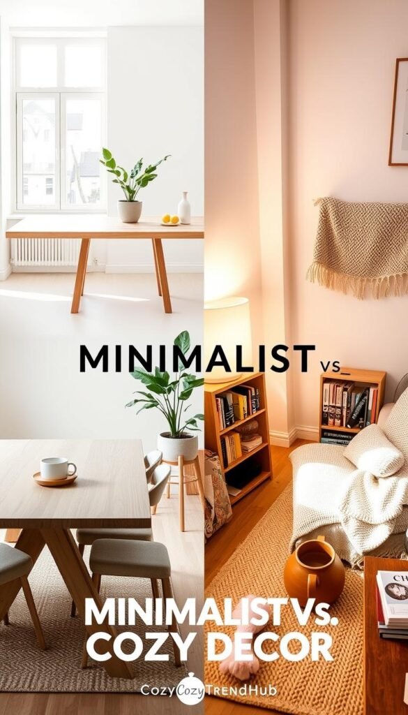 minimalist vs cozy decor