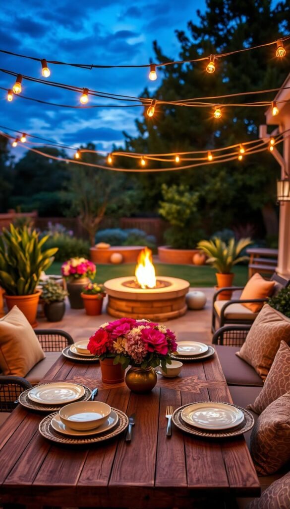 outdoor evening decor mix