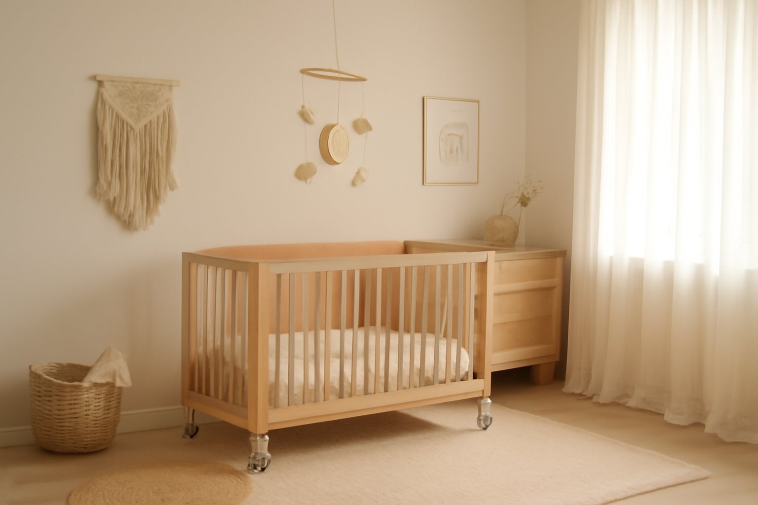 Stilvolle Babybetten mit Rollen