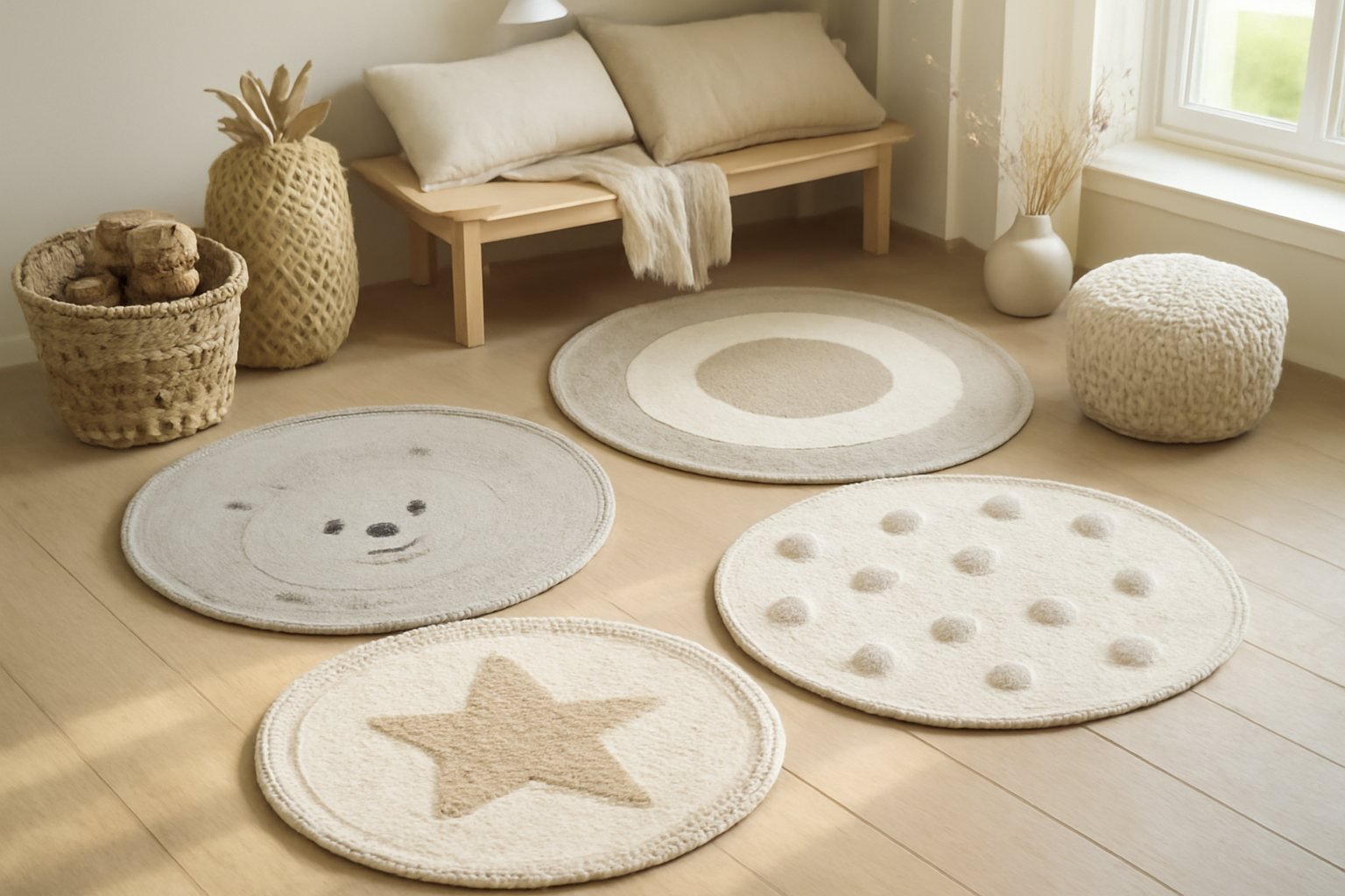 Die besten Designs für runde Kinderteppiche