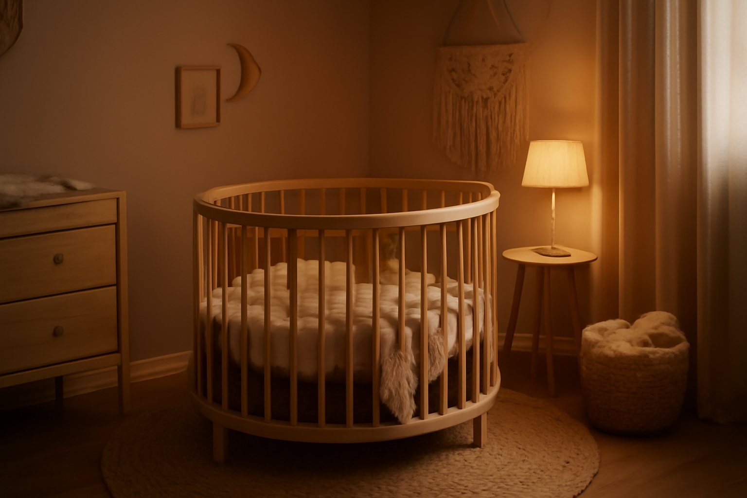 Die besten Materialien für runde Babybetten