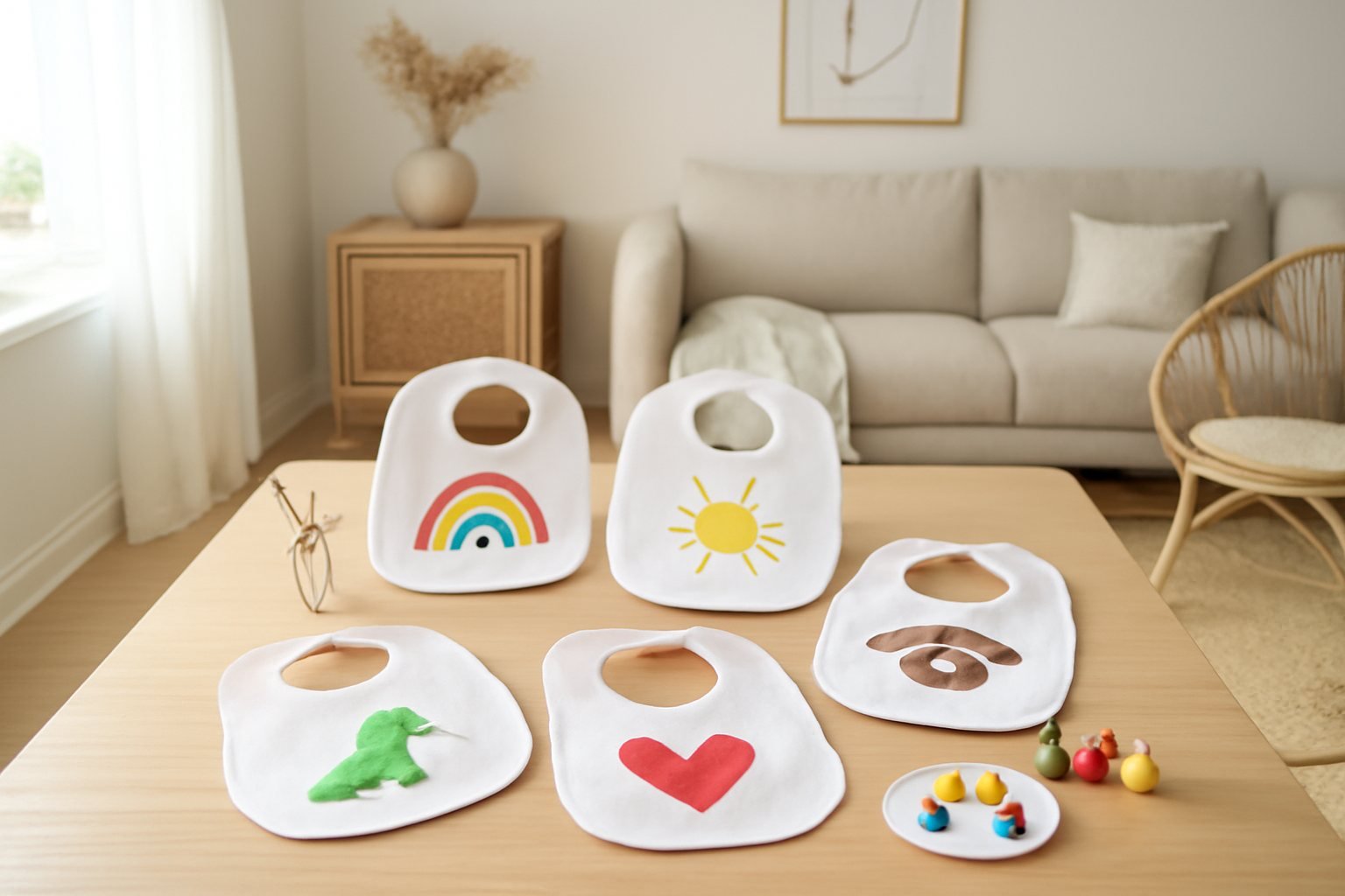 7 kreative Lätzchen bemalen Ideen für das Babyzimmer