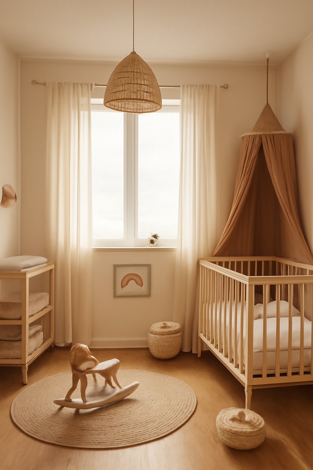 Gemütliche Beleuchtung im Babyzimmer