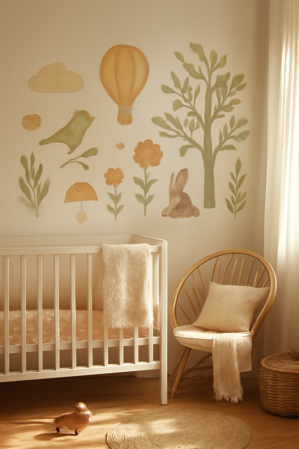Bunte Blumen Wandsticker Set