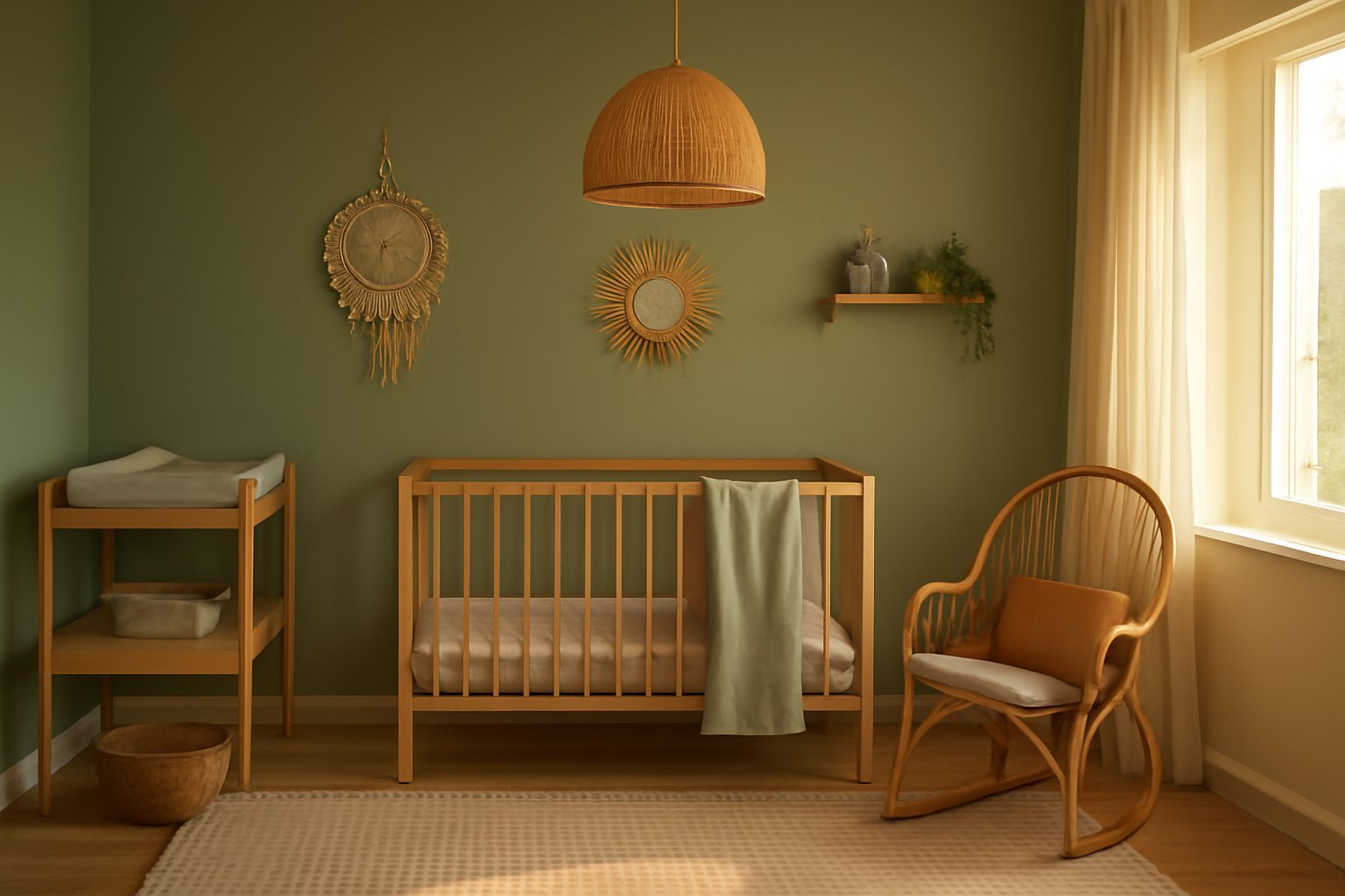 Beleuchtungsideen für ein grünes Babyzimmer