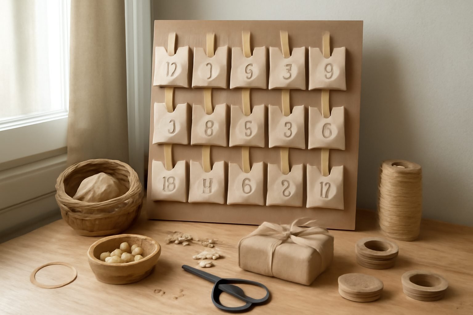 Adventskalender DIY basteln mit Baby — der Weg zum Ergebnis