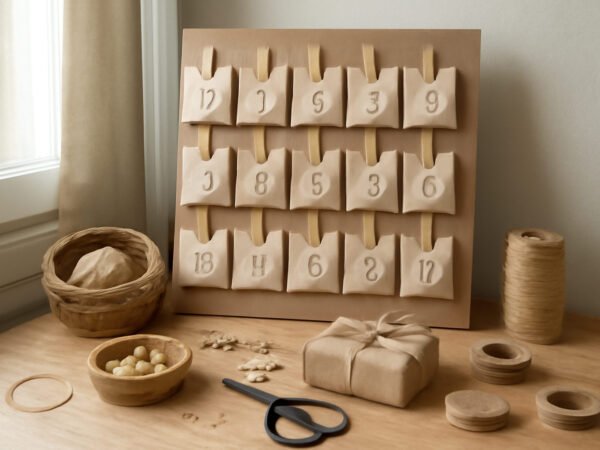 Adventskalender DIY basteln mit Baby — der Weg zum Ergebnis