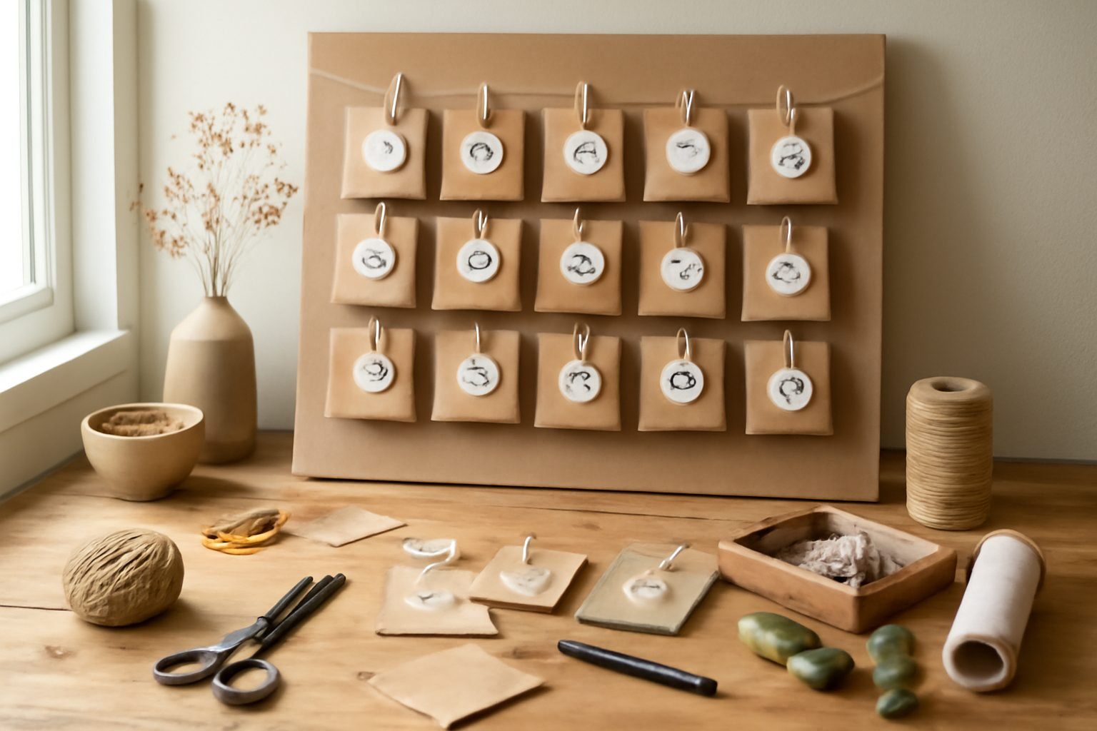 Adventskalender DIY basteln mit Kleinkindern in 6 Schritten