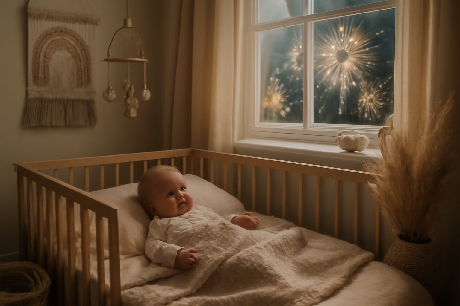 Baby Schläft nicht wegen Feuerwerk in 6 Schritten