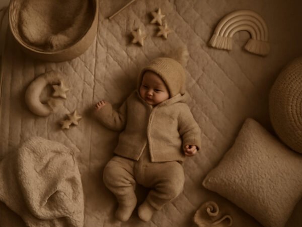 Baby Winter Spaziergang nach Geburt