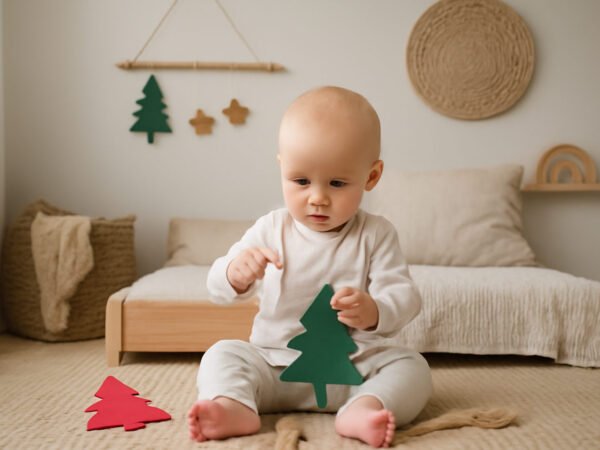 DIY Weihnachten basteln mit Baby — der Weg zum Ergebnis