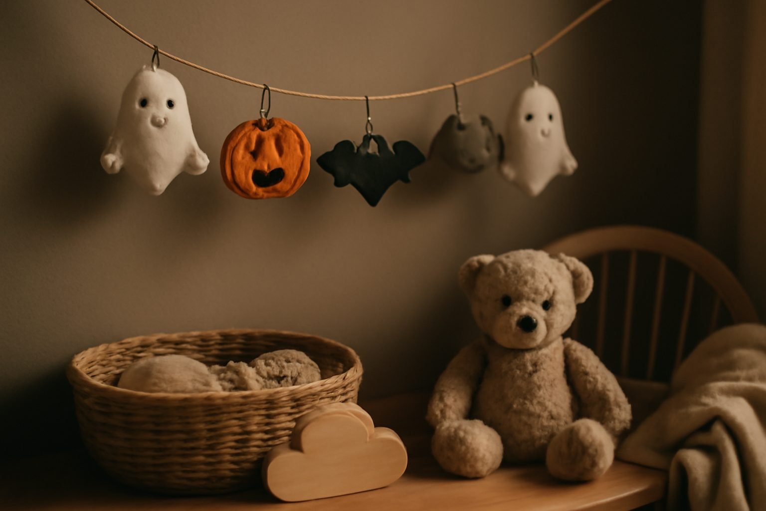 Halloween basteln Vorlagen für Babys erstes Jahr
