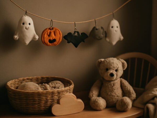 Halloween basteln Vorlagen für Babys erstes Jahr