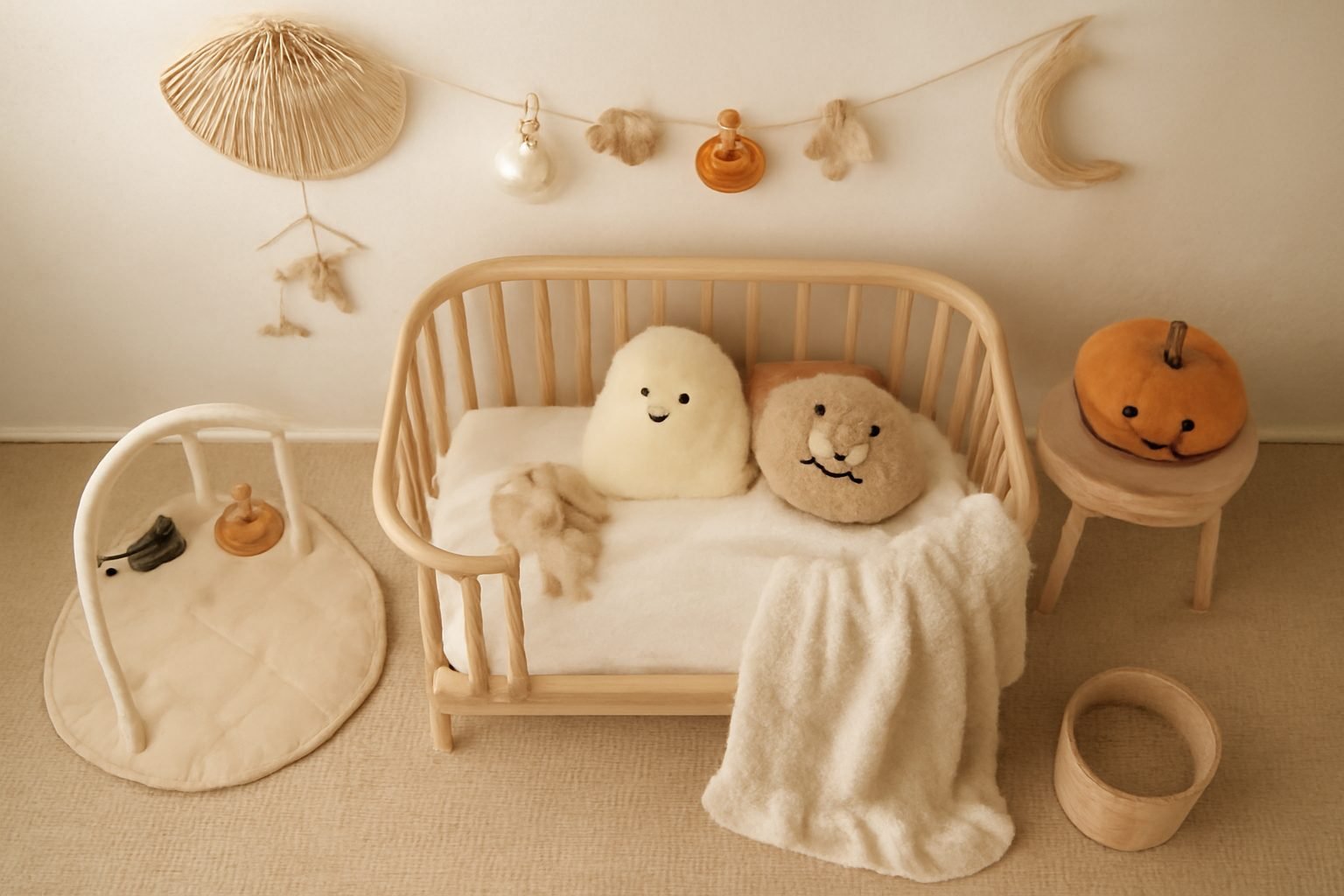 Halloween basteln Vorlagen fürs Babyzimmer in 6 Schritten