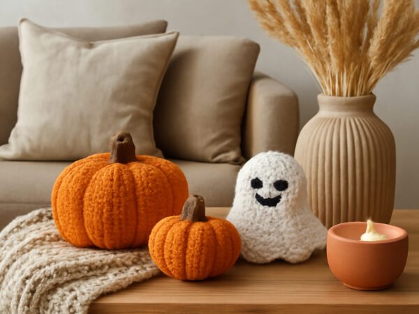 Halloween Deko häkeln fürs Babyzimmer — der Weg zum Ergebnis