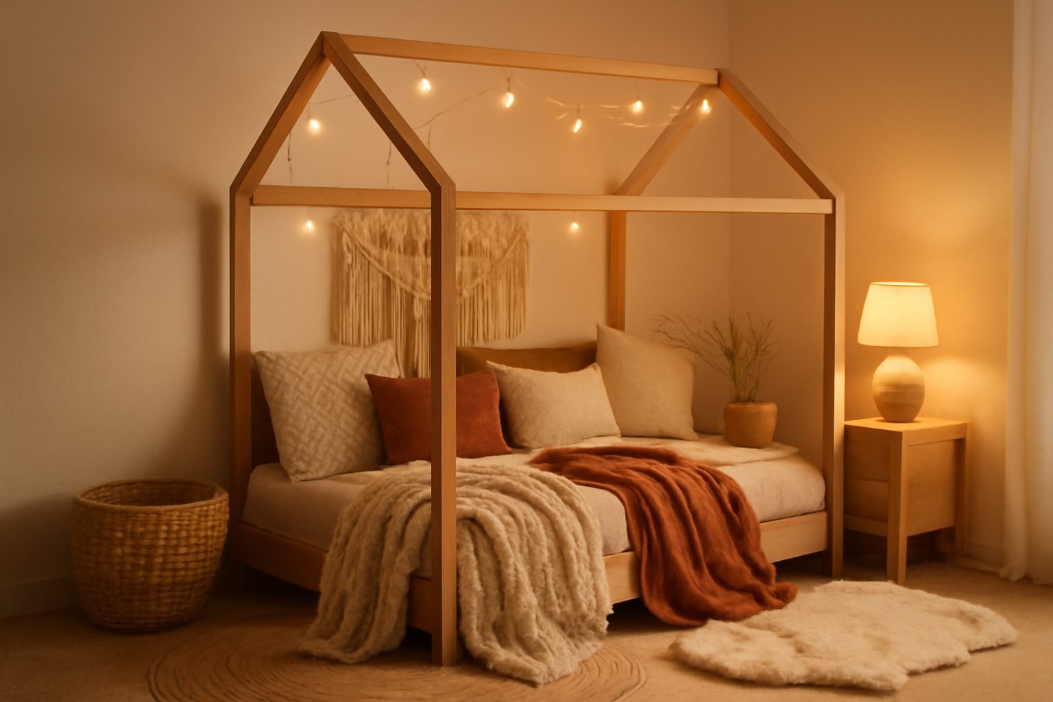 Kinderzimmer Ideen mit Hausbett — 14 einfache Varianten