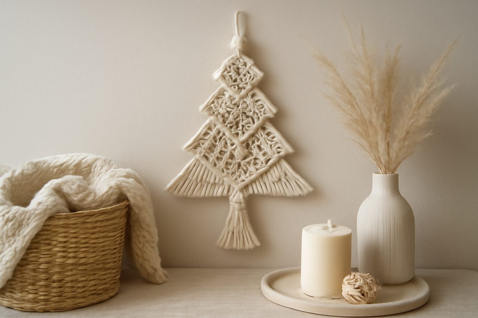 Makramee Weihnachtsdeko mit Baby ohne Vorkenntnisse
