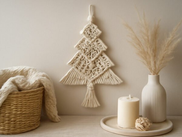 Makramee Weihnachtsdeko mit Baby ohne Vorkenntnisse