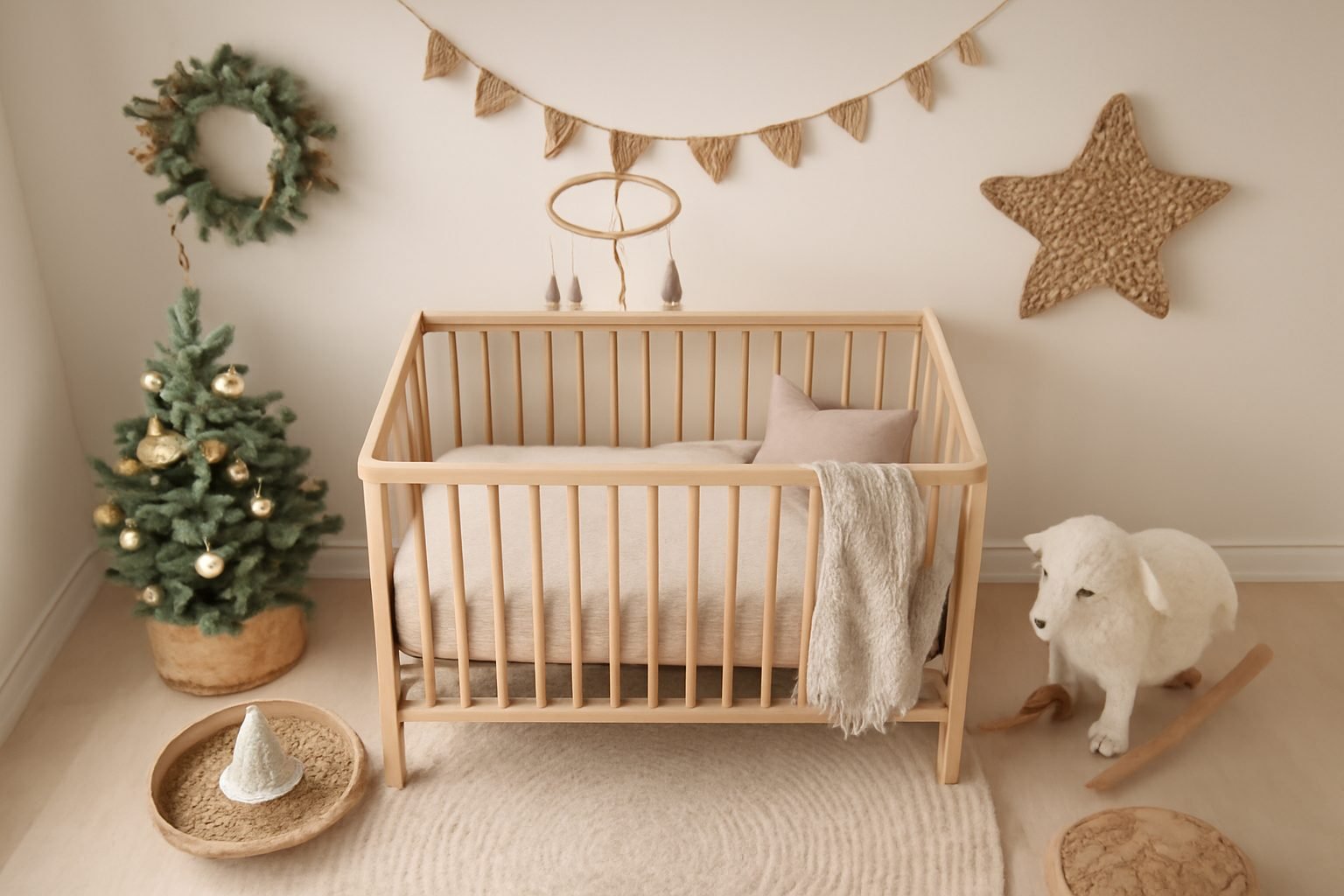 Weihnachtsdeko Ideen fürs Babyzimmer — 12 einfache Varianten