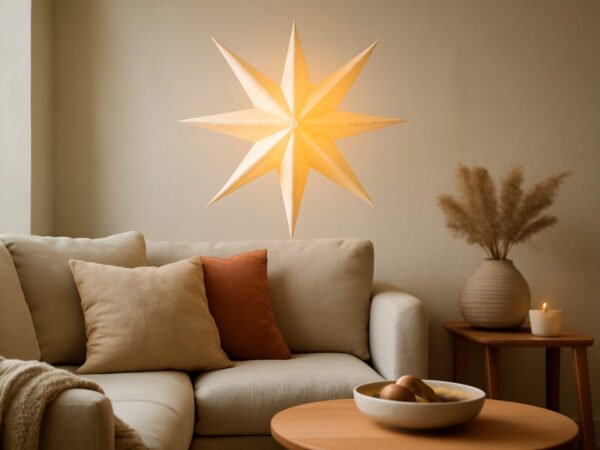 Weihnachtsstern basteln einfach mit Baby in 6 Schritten