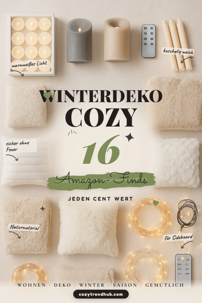 Winterdeko cozy: 16 Amazon-Finds, warmes Wohnzimmer-Feeling