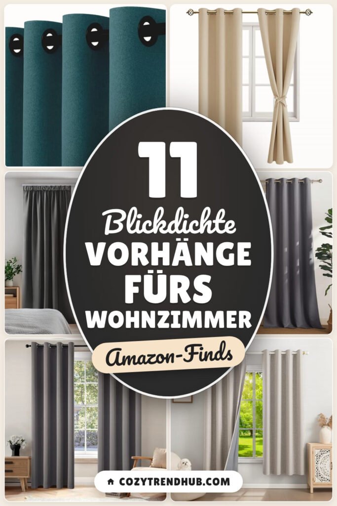 Blickdichte Vorhänge fürs Wohnzimmer: 11 Amazon-Finds, mehr Ruhe