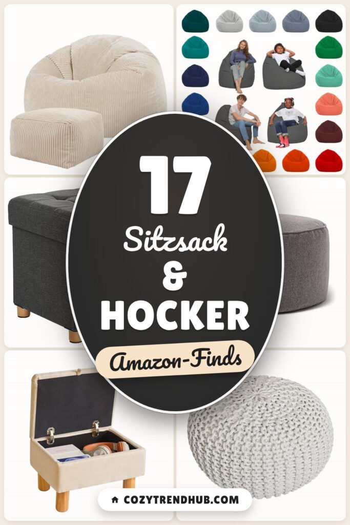 Sitzsack & Hocker: 17 Amazon-Finds, für mehr Wohnzimmer-Komfort