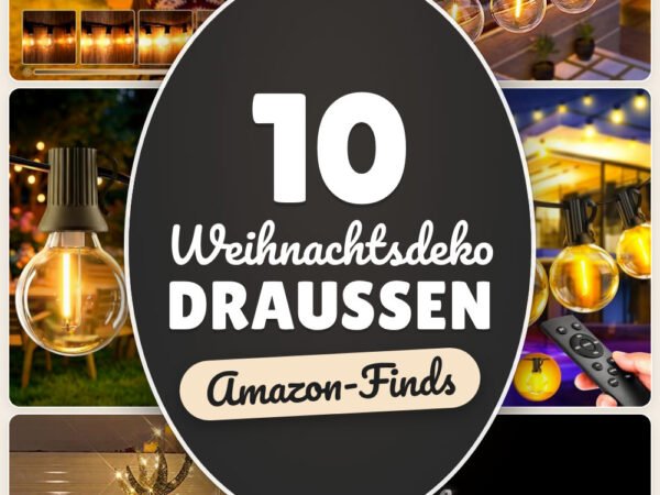 Weihnachtsdeko draußen: 10 Amazon-Finds, wetterfest und warm