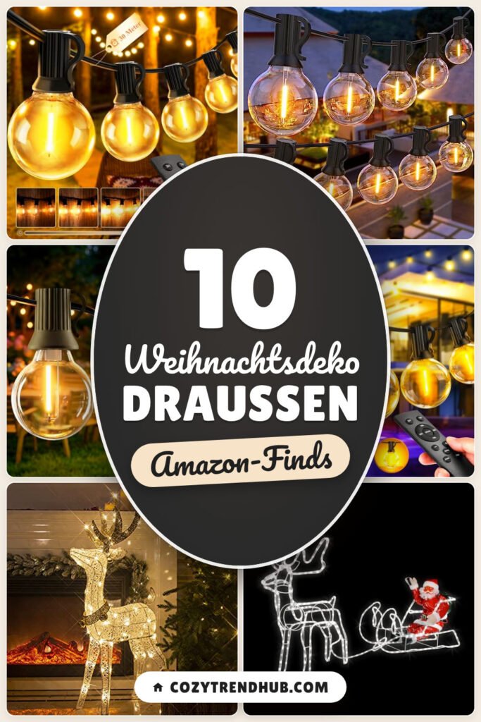Weihnachtsdeko draußen: 10 Amazon-Finds, wetterfest und warm